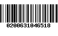 Código de Barras 0200631046518