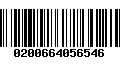 Código de Barras 0200664056546