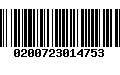 Código de Barras 0200723014753