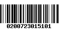 Código de Barras 0200723015101