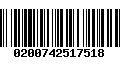 Código de Barras 0200742517518