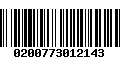 Código de Barras 0200773012143