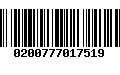 Código de Barras 0200777017519