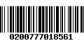 Código de Barras 0200777018561