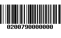 Código de Barras 0200790000000