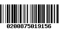 Código de Barras 0200875019156