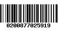 Código de Barras 0200877025919