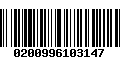 Código de Barras 0200996103147