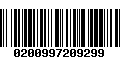 Código de Barras 0200997209299