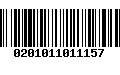 Código de Barras 0201011011157