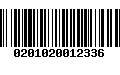 Código de Barras 0201020012336
