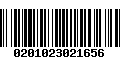 Código de Barras 0201023021656