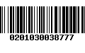 Código de Barras 0201030038777