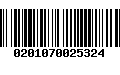 Código de Barras 0201070025324