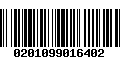 Código de Barras 0201099016402