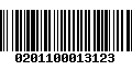 Código de Barras 0201100013123