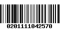 Código de Barras 0201111042570