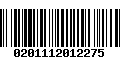 Código de Barras 0201112012275