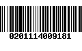 Código de Barras 0201114009181