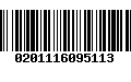 Código de Barras 0201116095113