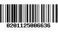 Código de Barras 0201125006636