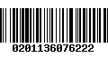 Código de Barras 0201136076222