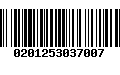 Código de Barras 0201253037007