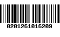 Código de Barras 0201261016209