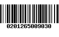 Código de Barras 0201265009030