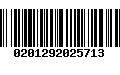 Código de Barras 0201292025713