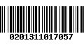 Código de Barras 0201311017057