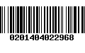 Código de Barras 0201404022968