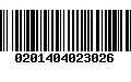 Código de Barras 0201404023026