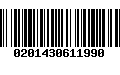 Código de Barras 0201430611990