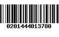 Código de Barras 0201444013780