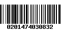 Código de Barras 0201474030832