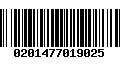 Código de Barras 0201477019025