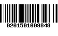 Código de Barras 0201501009848