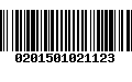 Código de Barras 0201501021123