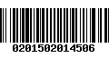 Código de Barras 0201502014506