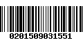 Código de Barras 0201509031551