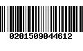 Código de Barras 0201509044612