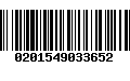 Código de Barras 0201549033652