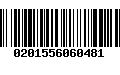 Código de Barras 0201556060481