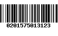 Código de Barras 0201575013123