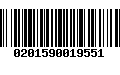 Código de Barras 0201590019551