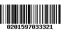 Código de Barras 0201597033321