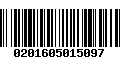 Código de Barras 0201605015097