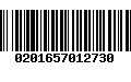 Código de Barras 0201657012730