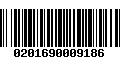 Código de Barras 0201690009186